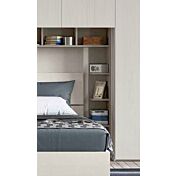 Armadio a ponte reversibile con 7 ante battenti, finitura bianco altea