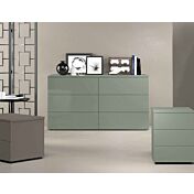 Comò moderno a 6 cassetti in finitura Agave