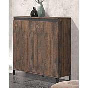 Credenza stile industry a 2 ante finitura Legno vecchio 