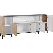 Credenza moderna 200 cm Pero e Ardesia