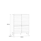 credenza push pull bianca