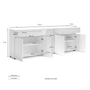 madia bianco lucido offerta 