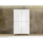 Madia alta per cucina 4 ante in finitura Bianco Lucido
