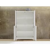 Madia alta per cucina 4 ante in finitura Bianco Lucido