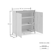 misure Madia alta 2 ante, stile industry finitura Rovere Artisan