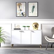 Madia bianca Ankara, 3 ante e piedini a cono