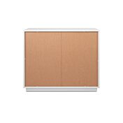 Madia Kara bianca 2 ante con frontali effetto Rafia bianca