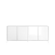 Madia moderna 4 ante in finitura Bianco Lucido