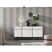 Madia 3 ante 3 cassetti, materico opaco bianco gesso