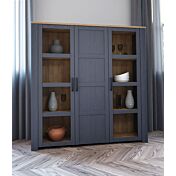 Soggiorno moderno completo, finitura Rovere navy e Rovere riviera