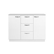 Madia multiuso 2 ante 3 cassetti in finitura Bianco lucido
