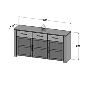 madia contemporanea con cassetti