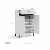 misure Scarpiera 2 ante e 1 cassetto