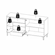 Nuova madia colore Noce e Nero