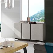 Madia 3 ante con maniglie a gola, finitura Graniglia chiara