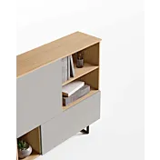 madia moderna piedi in ferro