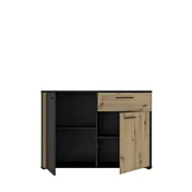 credenza nera con cassetto
