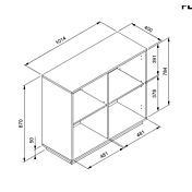 Madia Kara bianca 2 ante con frontali effetto Rafia bianca