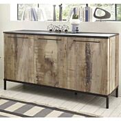 Madia Industry 3 ante finitura Nero bruciato e Pero