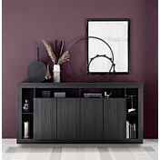 Credenza Nero frassinato a 4 ante