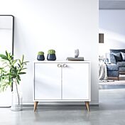 Madia Ankara bianca, 2 ante e piedini a cono