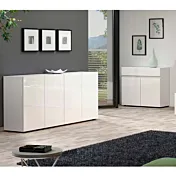 Sala completa composta da 2 madie moderne, Made in Italy