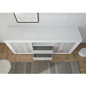 Madia moderna, 2 ante 2 cassetti in finitura Pino Bianco e Bianco Lucido