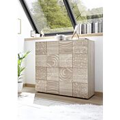 Madia contenitore 2 ante in rovere serigrafato