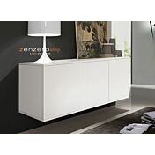 Madia sospesa per soggiorno, finitura Bianco Opaco