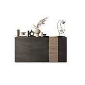 Madia moderna 3 ante in finitura Kadiz e Titanio