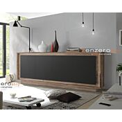 Madia moderna nera e pero, madia Pedro 4 ante