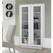 Vetrina moderna con 2 ante in finitura bianco lucido