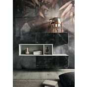 Soggiorno moderno Bozzolo composto da parete attrezzata e madia sospesa