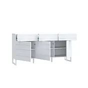 credenza con cassetti e ante
