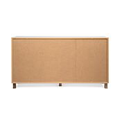 Madia Kilsbo con 3 ante in finitura Bianco opaco e Legno vecchio