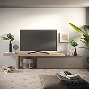 Porta tv 230x40x45 h cm, Cadiz e Bronzo, collezione Logica Zenzero Shop