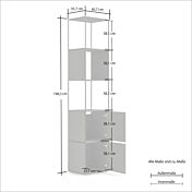 misure libreria moderna colore Grigio in offerta