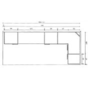 Armadio ad angolo con vano tv, Bianco Opaco