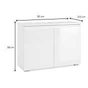 Moderno Mobile da bagno finitura Bianco lucido con specchio