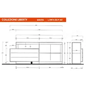 credenza 2 porte legno