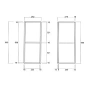 Pensile verticale L.29 cm stretto ad un'anta, disponibile in diverse finiture, Made in Italy
