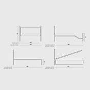 disegno tecnico letto in ferro