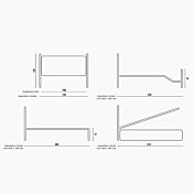 disegni tecnici letto in ferro matrimoniale