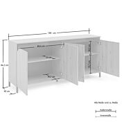 misure madia 4 ante rovere artsian