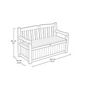 Panchina Tasso da esterni con contenitore, Marrone