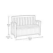 Panchina Abete da esterni con contenitore, Grafite