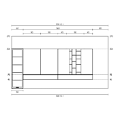 misure parete attrezzata di design