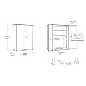 Baule da esterno Quercia, porta attrezzi per giardino, capacità 1400L