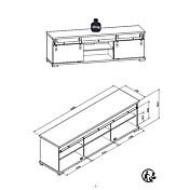 Porta Tv Tromso con 2 ante e un vano in finitura Rovere anticato