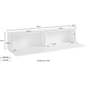 Base TV anta a ribalta, finitura Antracite